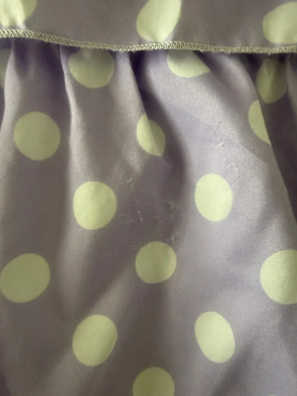 Lavender Polka Dot Ruffled Comforter Set - Lavender